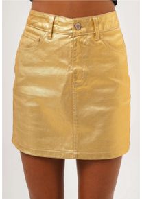 FRESHLIONS Damen Sommerrock "Stacy", gold, Gr. M, 100% Baumwolle, Röcke, im klassischen 5-Pocket Style