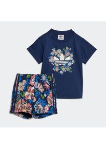 Kinder Trainingsanzug "SHORT TEE SET", blau, sportlich, Gr. 80, adidas originals, Obermaterial: 100% Baumwolle, Sportanzüge