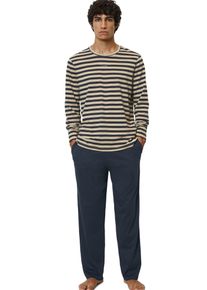 Marc O'Polo MARC O'POLO Herren Pyjama "Mix & Match Cotton", Gr. L, beige, Jersey, Obermaterial: 100% Baumwolle, gestreift, geringelt, unifarben, aufgeraut,