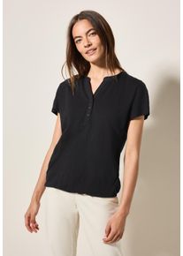 Cecil Damen Tunikashirt, schwarz, casual, Gr. XL, unifarben, Web, 100% Baumwolle, Shirts, aus reiner Baumwolle