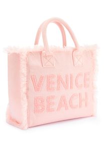 Venice Beach Damen Shopper "Henkeltasche", rosa, Textil, unifarben, Taschen, Handtasche, Schultertasche, große Tasche, Tragetasche, Strandtasche