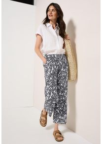 Cecil Damen 7/8-Hose, weiß, casual, Gr. XL, bedruckt, Stoff, 100% Viskose, Hosen, High Waist