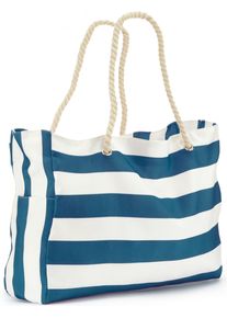 Vivance Damen Shopper "Strandtasche", blau, Textil, mehrfarbig, gestreift, Taschen, Schultertasche, Sommertasche, Handtasche, Tragetasche VEGAN