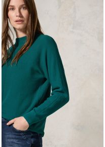 Cecil Damen Rollkragenpullover, blau, casual, Gr. XL, Strukturmuster, Strick, Obermaterial: 100% Baumwolle, Pullover, mit Rollkragen