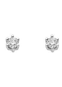 Adelia´s ADELIA ́S Damen Paar Ohrhänger, Damen, 0,15 ct VVS = sehr sehr kleine Einschlüsse, Weißgold 585-Gold-Diamanten, silber, Weißgold 585, Gold, Diamanten,