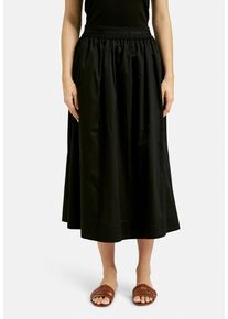 Milano Italy Damen Maxirock, schwarz, casual, Gr. 42, unifarben, Material: 100% Baumwolle, Röcke, mit Taschen