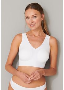 Schiesser Damen Bustier "Invisible Soft", Gr. 36, weiß, Microtouch, Obermaterial: 75% Polyamid, 25% Elasthan, unifarben, casual, BHs, mit sanfter