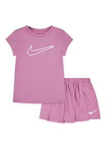 Nike Sportswear Kinder Shirt & Rock "NKG ALL DAY PLAY SKORT SET"magic flamin, Gr. 110, Obermaterial: 88% Polyester, 12% Elasthan, KOB Set-Artikel,