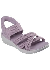 Skechers Damen Keilsandalette "ARYA", Gr. 36, lila, Textil, casual, Schuhe, Freizeitschuh, Sandale in veganer Verarbeitung