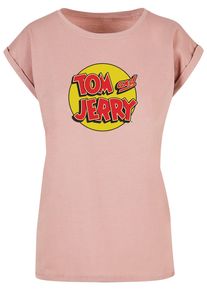 ABSOLUTE CULT Herren T-Shirt "ABSOLUTE CULT Damen Ladies Tom and Jerry - Circle Logo T-Shirt", rosa, casual, Gr. L, bedruckt, 100% Baumwolle, Shirts