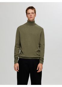 Selected Homme Herren Rollkragenpullover "SLHBERG ROLL NECK NOOS", grün, modisch, Gr. S, unifarben, Strick, Obermaterial: 100% Baumwolle, Pullover