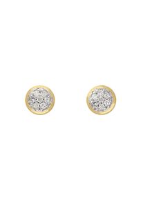 Adelia´s ADELIA ́S Damen Paar Ohrhänger "Damen 585 Gold Ohrringe Ohrstecker mit Diamant Ø 5 mm", Damen, 0,07 ct, Gelbgold 585, gold, Gelbgold 585, Ohrringe,