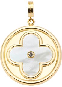 Leonardo Damen Charm-Einhänger "Anhänger Helena Clip & Mix, 024399", weiß, Edelstahl, Charms, mit Zirkonia (synth.) - mit Perlmutt