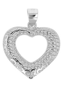 Adelia´s ADELIA ́S Damen Ketten-Anhänger "Neuheit 2025 - stilvoller Herz Anhänger aus 925 Sterling Silber", Silber 925 (Sterlingsilber), silber, Silber 925