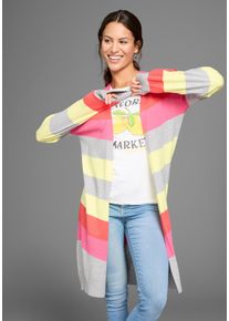 Kangaroos Damen Longstrickjacke, bunt, casual, Gr. 36, gestreift, gemustert, Strick, Obermaterial: 50% Viskose, 28% Polyester, 22% Polyamid,