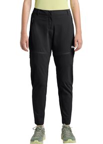Jack Wolfskin Damen Zip-off-Hose "HIKEOUT ZIP OFF PANTS W", schwarz, Gr. 40, Oberstoff: 86% POLYAMID, 14% ELASTHAN; Futter 1:00% POLYESTER, Hosen
