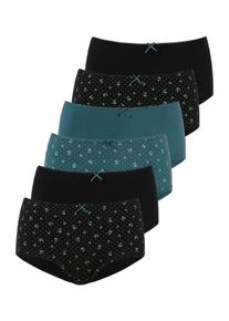 Petite Fleur Damen Hipster, Gr. 32, grün, Single Jersey, Obermaterial: 95% Baumwolle, 5% Elasthan, gemustert, unifarben, Unterhosen, aus elastischer