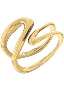 Calvin Klein Damen Fingerring "CK STATEMENT LINKS, 35000751C,D,E, 35000752C,D,E", 56, Edelstahl, 12mm, gold, Edelstahl, Fingerringe