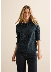 Cecil Damen Sweatshirtslate khaki, casual, Gr. XXL, animal-print, Sweatware, 50% Polyester, 50% Viskose, Sweatshirts, im Leo Design