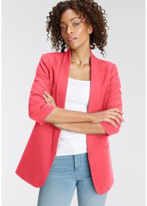 Only Damen Kurzblazer "ONLELLA 3/4 BLAZER TLR", pink, casual, Gr. 40, unifarben, Web, Obermaterial: 95% Polyester, 5% Elasthan, Blazer, mit 3/4 Ärmel