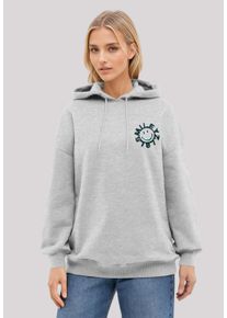 F4NT4STIC Damen Kapuzenpullover "Smiley Future Forecast", grau, casual, Gr. S, Obermaterial: 80% Baumwolle, 20% Polyester, Pullover, Premium Qualität