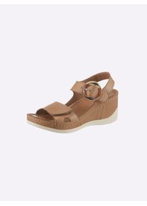 Andrea Conti Damen Sandalette, Gr. 40, braun, Rindsleder, Glattleder, modisch, Schuhe