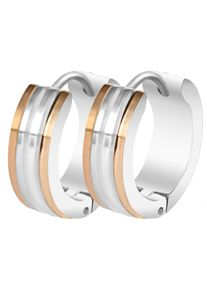 Adelia´s ADELIA ́S Damen Paar Creolen "Neuheit 2025 - Damen Creolen aus mattem Edelstahl Ø 12 mm", Damen, Edelstahl, gold, Edelstahl, Ohrringe