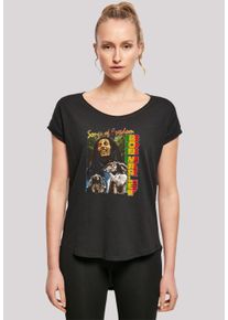 F4NT4STIC Damen T-Shirt "Bob Marley Freedom Vintage Reggae Music", schwarz, casual, Gr. S, Obermaterial: 100% Baumwolle, Shirts, Premium Qualität,