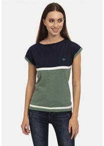 Damen T-Shirt "Thaiss", grün, casual, Gr. XL, SIR RAYMOND TAILOR, gestreift, 100% Baumwolle, Shirts, mit klassischem Rundhalsausschnitt