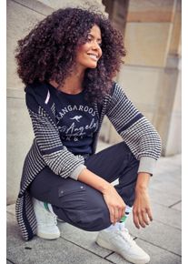 Kangaroos Damen Kapuzenstrickjacke, grau, casual, Gr. 40, Strick, Obermaterial: 50% Baumwolle, 50% Polyacryl, Strickjacken, mit angesagtem