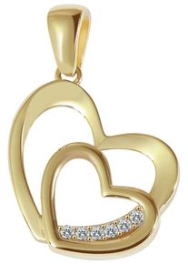 Adelia´s ADELIA ́S Damen Ketten-Anhänger "Neuheit 2025 - stylischer Herz Anhänger aus 333 Gold", Gelbgold 333-Gold, gold, Gelbgold 333, Gold, Schmuckanhänger