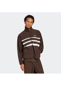 Herren Outdoorjacke "Q12 MONOGRAM T", braun, sportlich, Gr. XL, adidas originals, Obermaterial: 96% Polyester, 4% Elasthan, Jacken