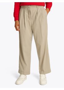 Tommy Hilfiger Damen Chinohose "CO TENCEL RLXD STR PULL ON CHINO", beige, klassisch, Gr. 40, unifarben, Web, Obermaterial: 63% Lyocell, 37%