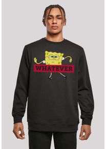 F4NT4STIC Herren Sweatshirt "Spongebob Schwammkopf WHATEVER", schwarz, casual, Gr. S, Obermaterial: 50% Baumwolle, 50% Polyester, Sweatshirts, Print
