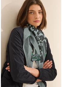 Cecil Damen Halstuchslate khaki, casual, bedruckt, Web, 100% Baumwolle, Modetücher, mit grafischem Muster
