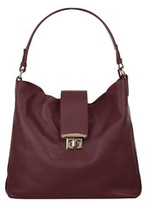 Samantha Look Damen Shopper, rot, Leder, unifarben, Taschen, echt Leder, Made in Italy