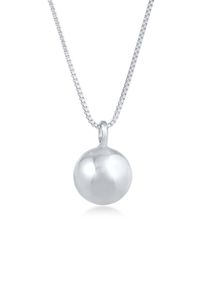 Elli Premium Damen Kette mit Anhänger "Kugel Anhänger Rund Basic 925 Silber", 50, Silber 925 (Sterlingsilber), L: 50cm, silber, Silber 925