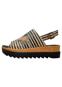 DOGO Damen Sandalette "Gigi Dreamer Damen Sandalen/ Sandaletten / Female", Gr. 38, schwarz-weiß, Lederimitat, Schuhe, Vegan