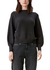 s.Oliver Damen Rundhalspullover, schwarz, klassisch, Gr. 34, unifarben, Strick, Obermaterial: 60% Viskose, 20% Baumwolle, 20% Polyamid, Pullover, in