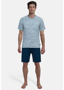Tom Tailor Herren Shorty "Kilkenny", Gr. 58, blau, Jersey, Obermaterial: 80% Baumwolle, 20% Polyester, casual, Homewear-Sets, Mit kleiner Brusttasche