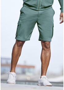 Herren Sweatshorts, grün, sportlich, Gr. S, AUTHENTIC LE JOGGER, unifarben, Sweatware, Obermaterial: 60% Baumwolle, 40% Polyester, Hosen,