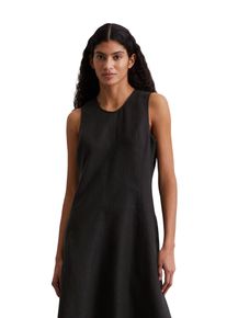 Marc O'Polo MARC O'POLO Damen Midikleid "in A-Linie geschnitten", schwarz, Gr. 42, unifarben, Obermaterial: 100% Leinen; Futter: 100% Baumwolle, Kleider