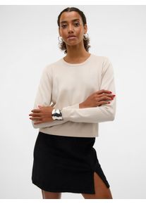Véro Moda VERO MODA Damen Strickpullover "VMSILJE LS O-NECK SHORT PULLOVER GA NOOS", gelb, modisch, Gr. XL, unifarben, Strick, Obermaterial: 77% Viskose, 23%