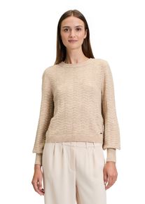 BETTY & CO BETTY & CO Damen Strickpullover "Betty & Co Strickpullover mit Lurexfaden", beige, feminin, Gr. 44, Strick, Obermaterial: 59% Polyacryl, 32%