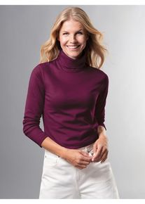 TRIGEMA Damen Rollkragenshirt "TRIGEMA Rollkragenshirt", rot, Basic, Gr. S, 95% Baumwolle, 5% Elastan, Shirts
