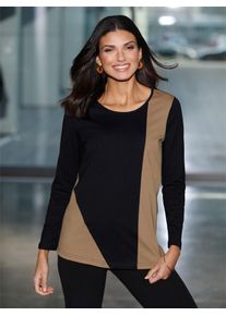 Classic Basics Damen Langarmshirt "Shirt", gelb, Gr. 40, gemustert, 100% Baumwolle, Shirts