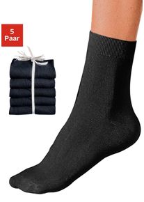 GO IN Damen Basicsocken, Gr. 39, schwarz, Polyester, Polyamid, Baumwolle, Baumwollmischung, Elasthan, unifarben, Socken, unifarben