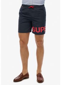Superdry Herren Badeshorts "GRAPHIC 17 SWIM SHORT", blau, modisch, Gr. M, bedruckt, Polyester, Badehosen