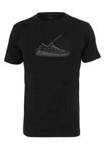 MisterTee Herren Kurzarmshirt "MisterTee Herren One Line Sneaker Tee", schwarz, casual, Gr. XS, unifarben, 100% Baumwolle, Shirts