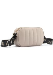 ELBSAND Damen Umhängetasche "Minibag", beige, Textil, unifarben, clean, Taschen, Handtasche mit Steppung, Crossbody Bag VEGAN